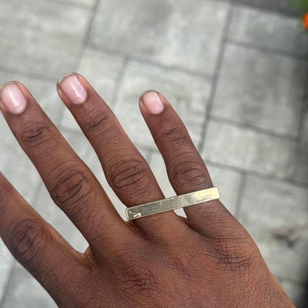 gold Double Finger Cutout Ring